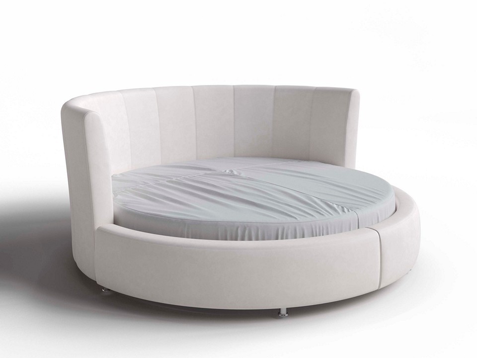 Мягкая Кровать Орматек Luna Ткань Микровелюр Laska 01 Белая смородина 230x230 188380₽